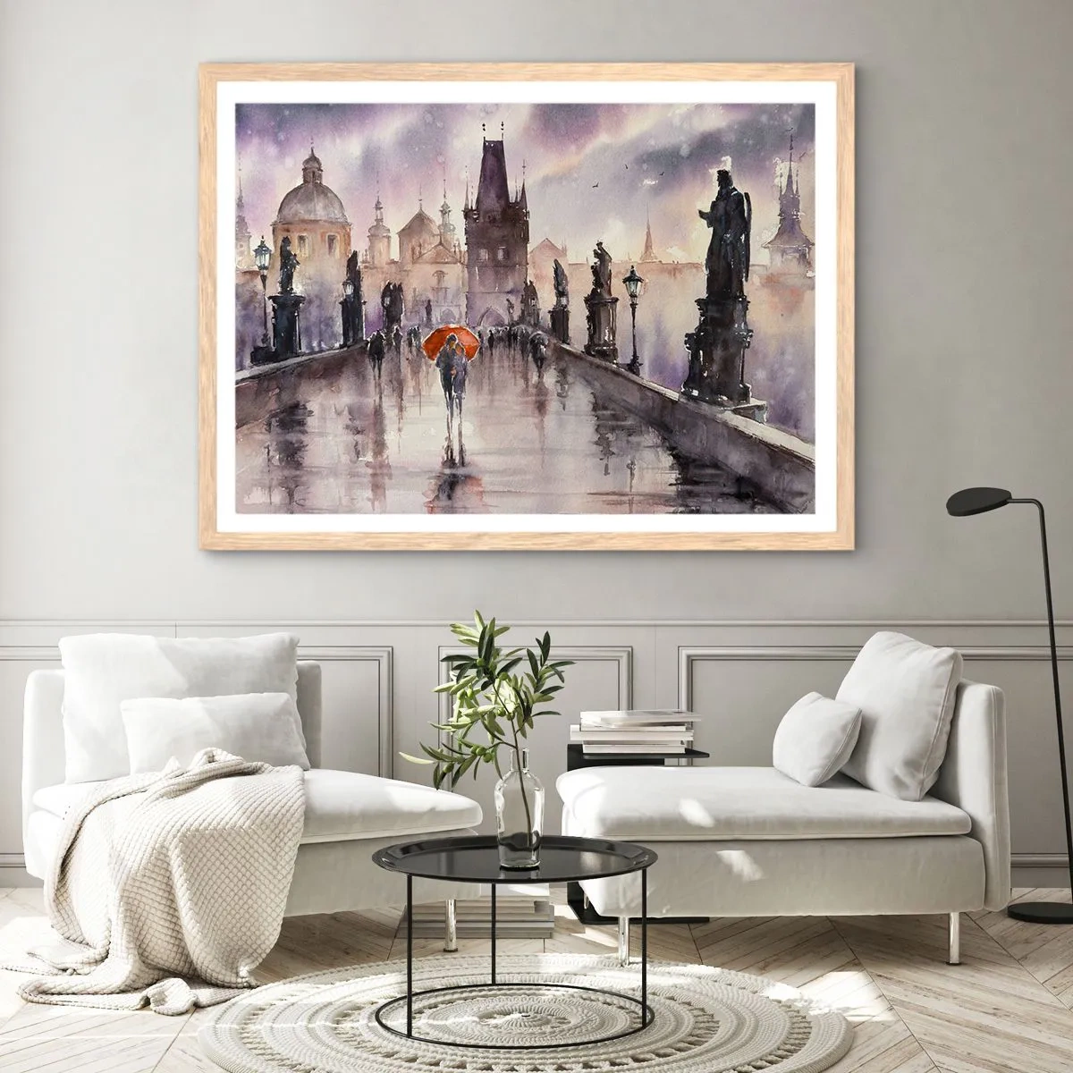 Affiche dans un chêne clair - Poster - Les gens ne changent pas - 91x61 cm