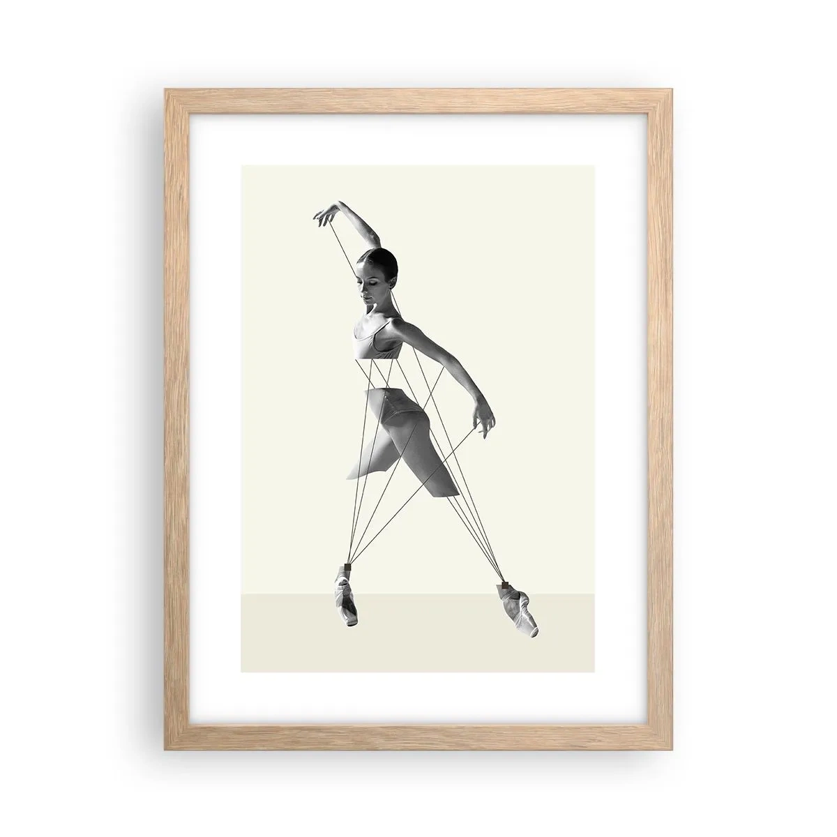 Affiche dans un chêne clair - Poster - Dans le théatre de la vie - 30x40 cm