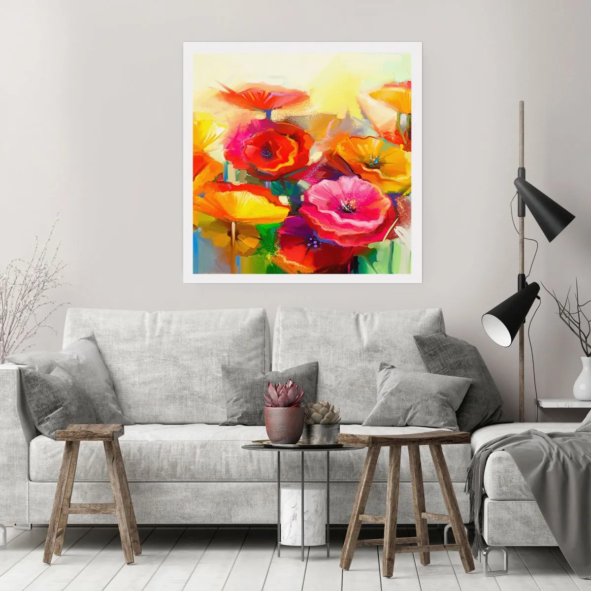 Affiche - Poster - Pas seulement rouge - 40x40 cm