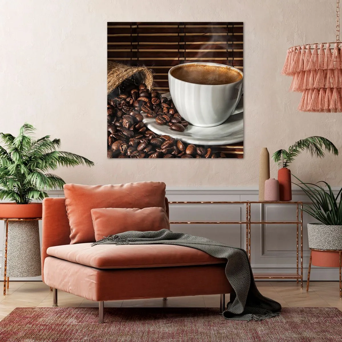 Impression sur toile - Image sur toile - La noirceur du charbon, la clarté de l'ambre - 30x30 cm