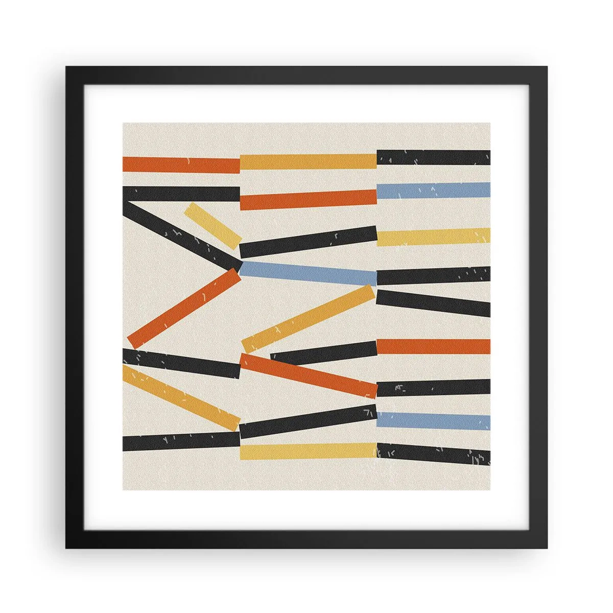 Affiche dans un cadre noir - Poster - Composition de niveaux - 40x40 cm