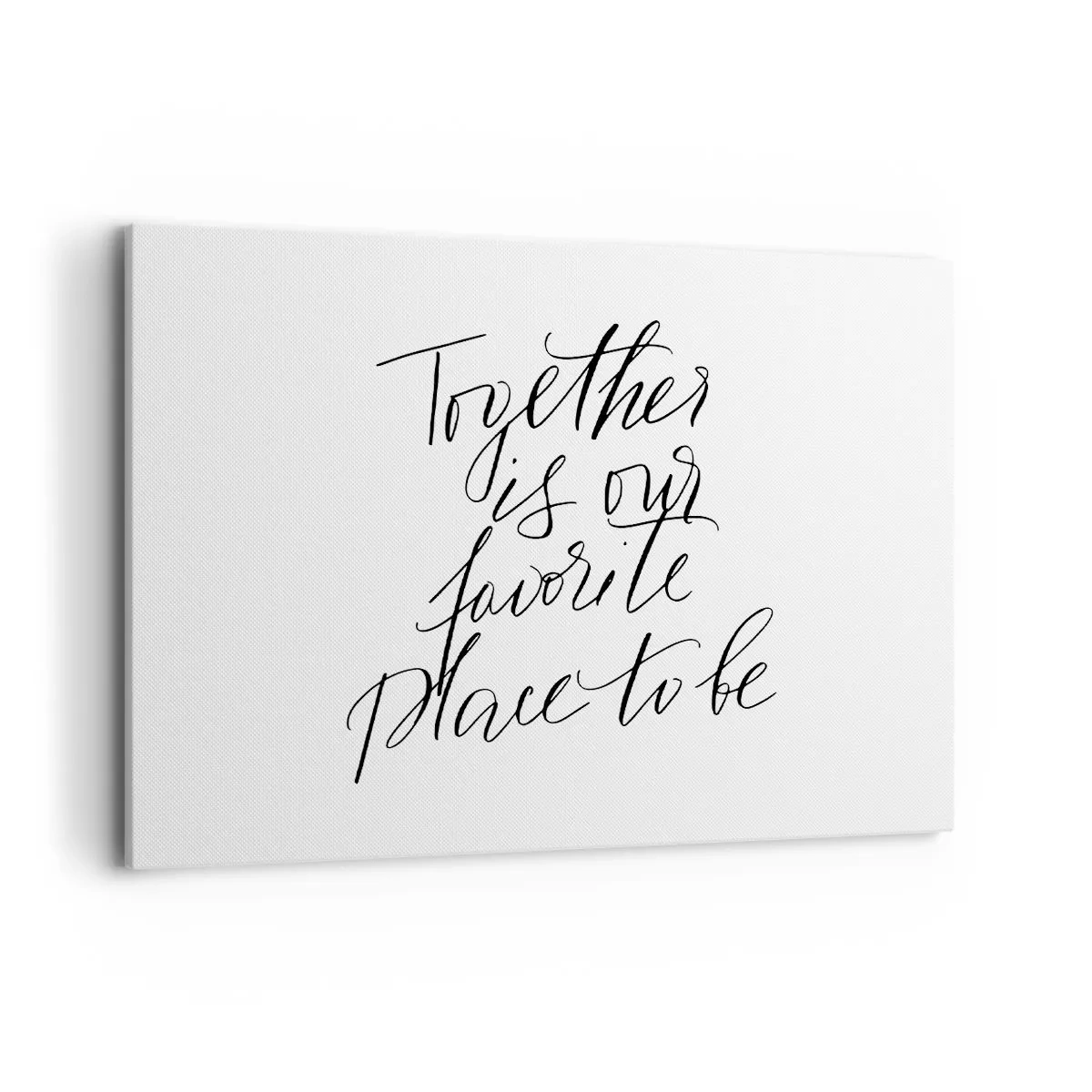 Impression sur toile - Image sur toile - Inscription typographique dans un style élégant sur fond blanc - 100x70cm - Vous aussi vous le sentez? - Décoration murale moderne pour le salon et la chambre ARTTOR