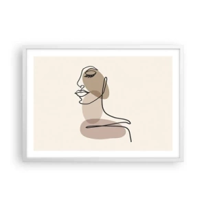 Affiche dans un cadre blanc - Poster - Une certaine ligne de beauté - 70x50 cm