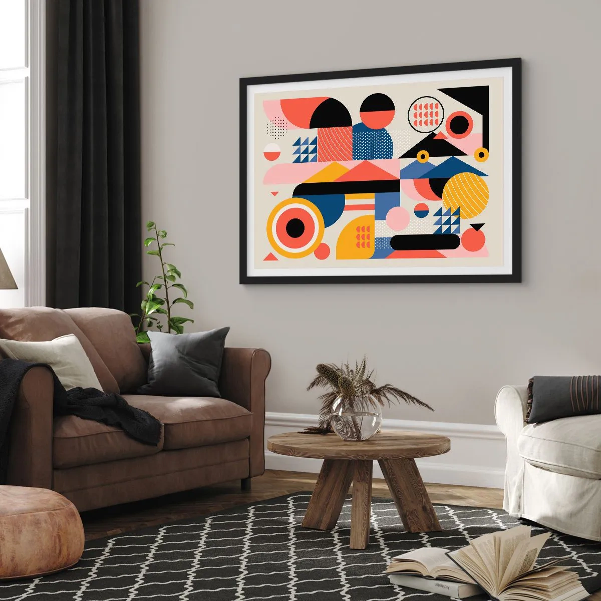 Affiche dans un cadre noir - Poster - Composition : jouer - 40x30 cm