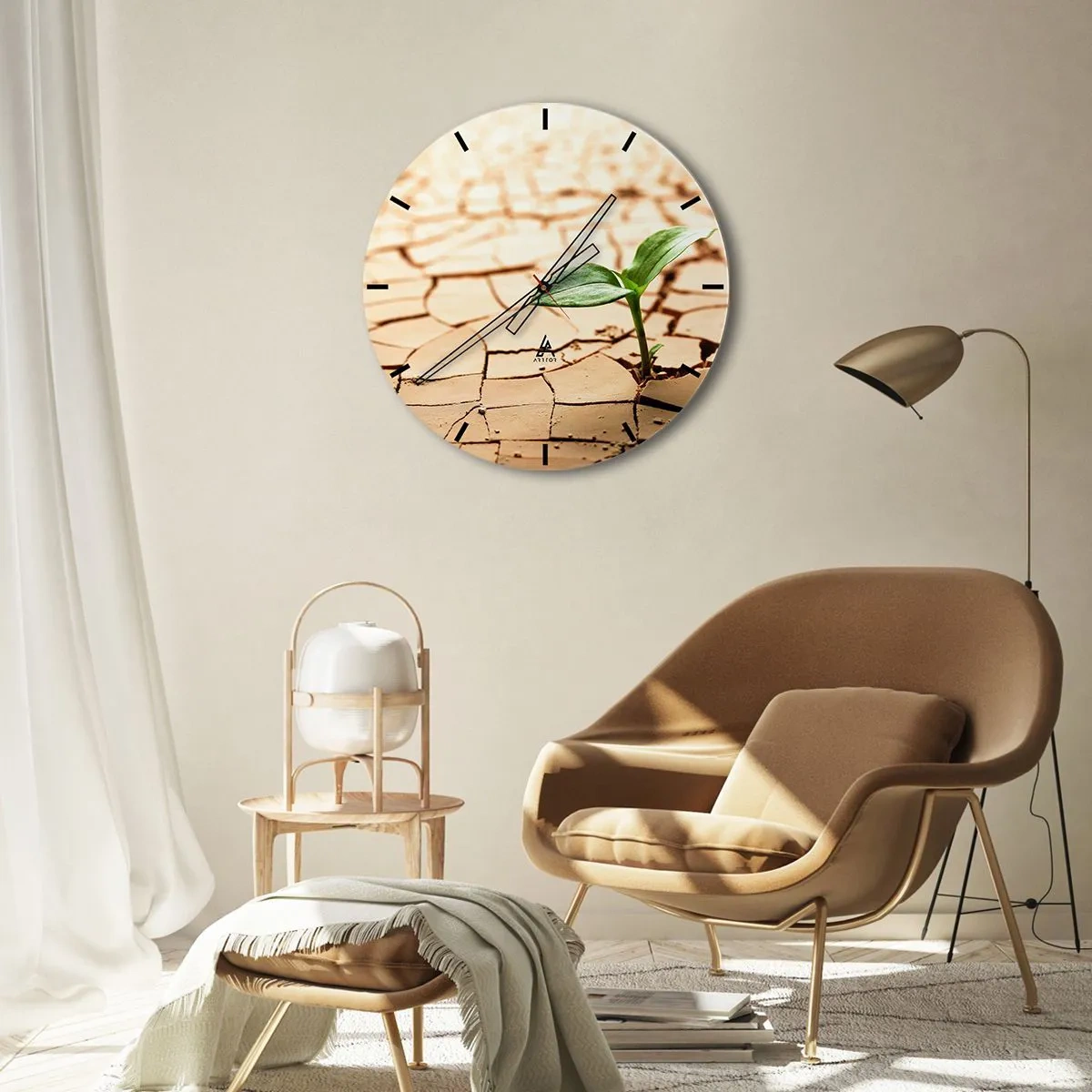 Horloge murale - Pendule murale - La force indomptable de la vie - 40x40 cm