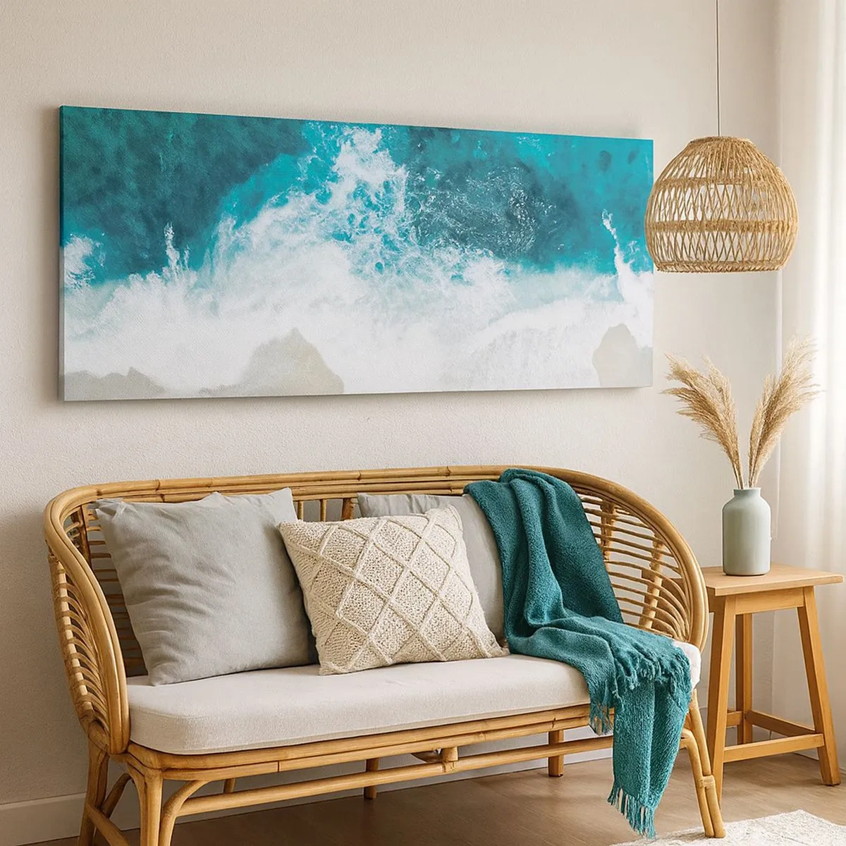 Impression sur toile - Image sur toile - Caresse naturelle - 100x40 cm