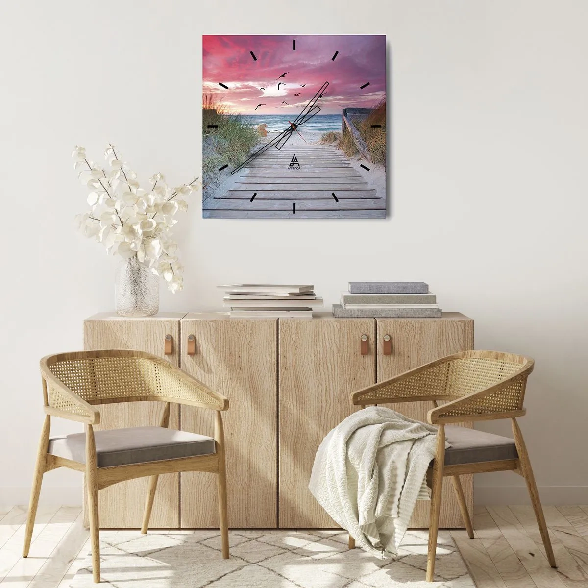 Horloge murale - Pendule murale - Impression de la Baltique - 40x40 cm