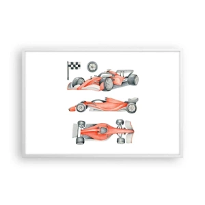 Affiche dans un cadre blanc - Poster - poursuis ton rêve - 91x61 cm