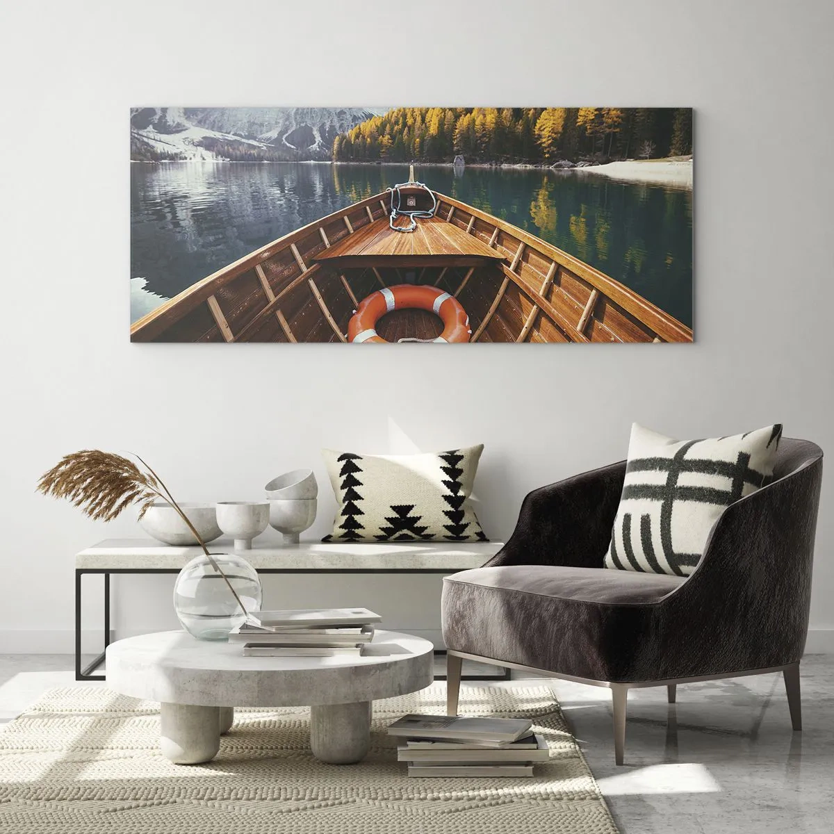 Impression sur verre - Image sur verre - Escapade en montagne - 90x30 cm