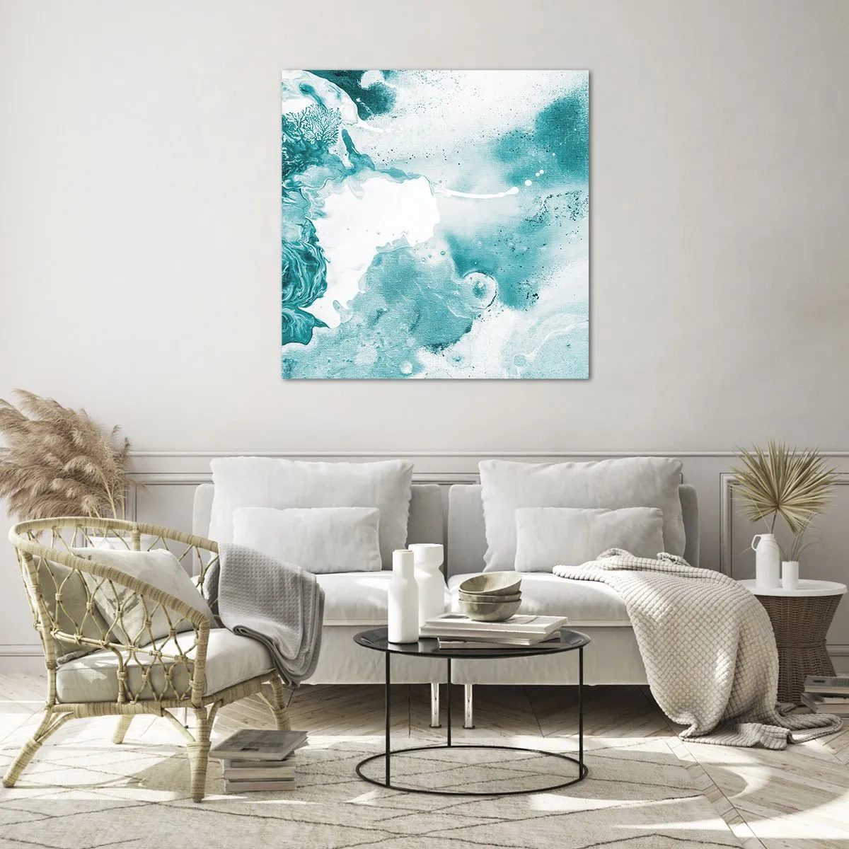 Impression sur verre - Image sur verre - Marécage bleu - 70x70 cm