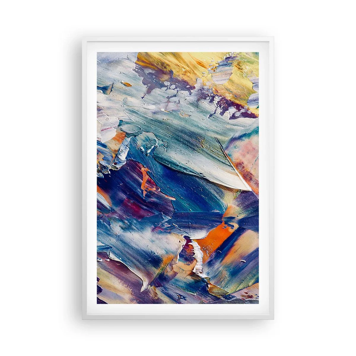 Affiche dans un cadre blanc - Poster - Confusion des couleurs - 61x91 cm