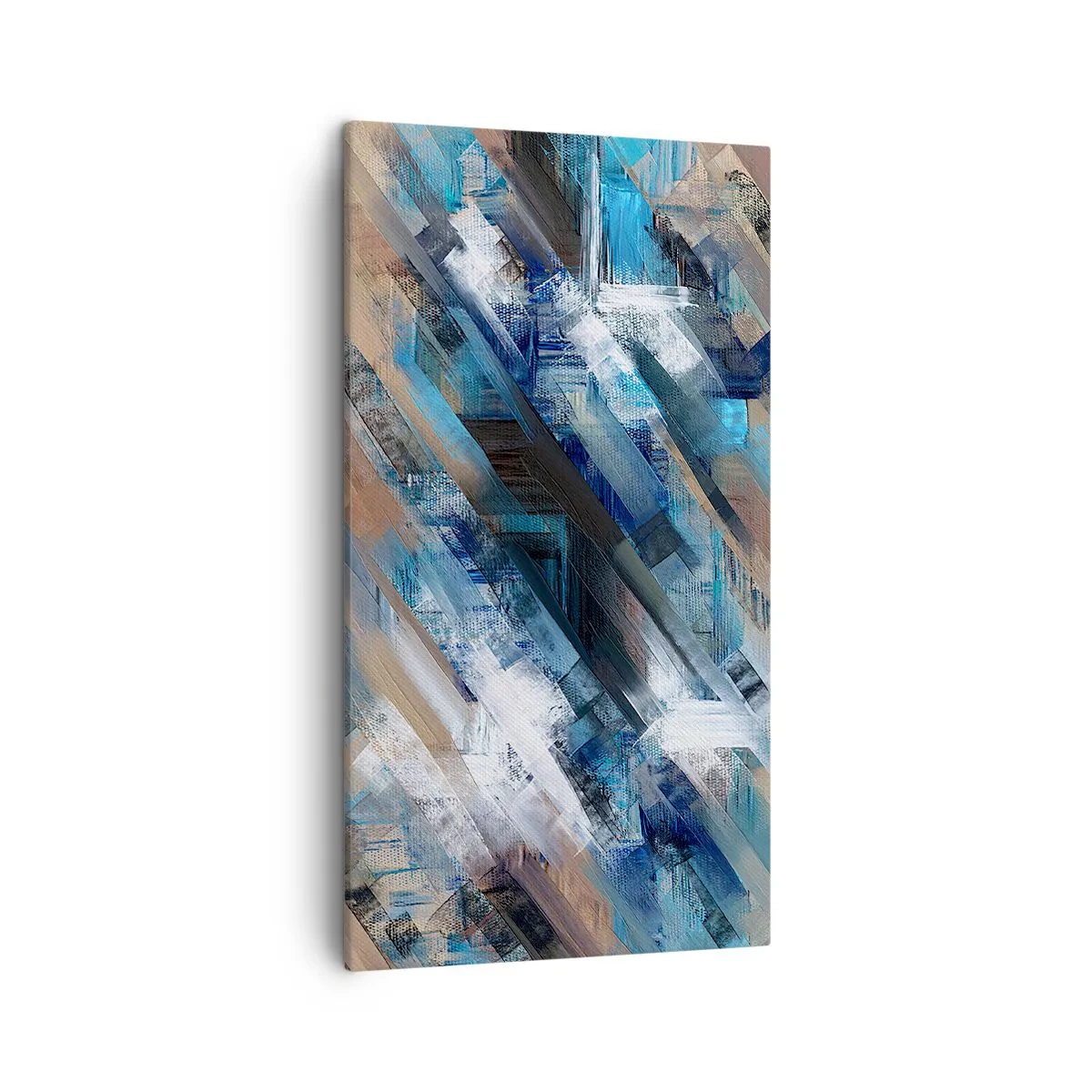 Impression sur toile - Image sur toile - Diagonale de bleus - 45x80 cm