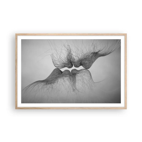 Affiche dans un chêne clair - Poster - La bise du vent - 91x61 cm