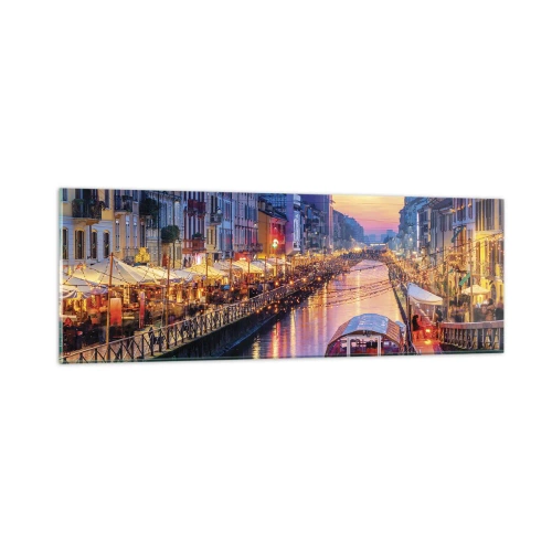 Impression sur verre - Image sur verre - Soirée de lumière et de jeu - 90x30 cm