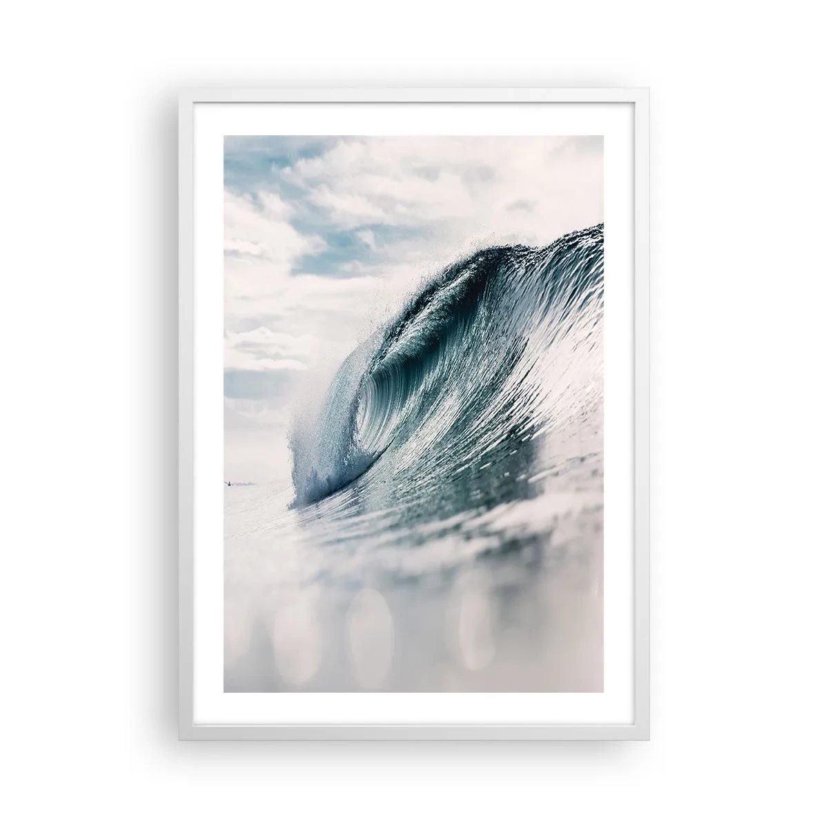 Affiche dans un cadre blanc - Poster - Pic d'eau - 50x70 cm