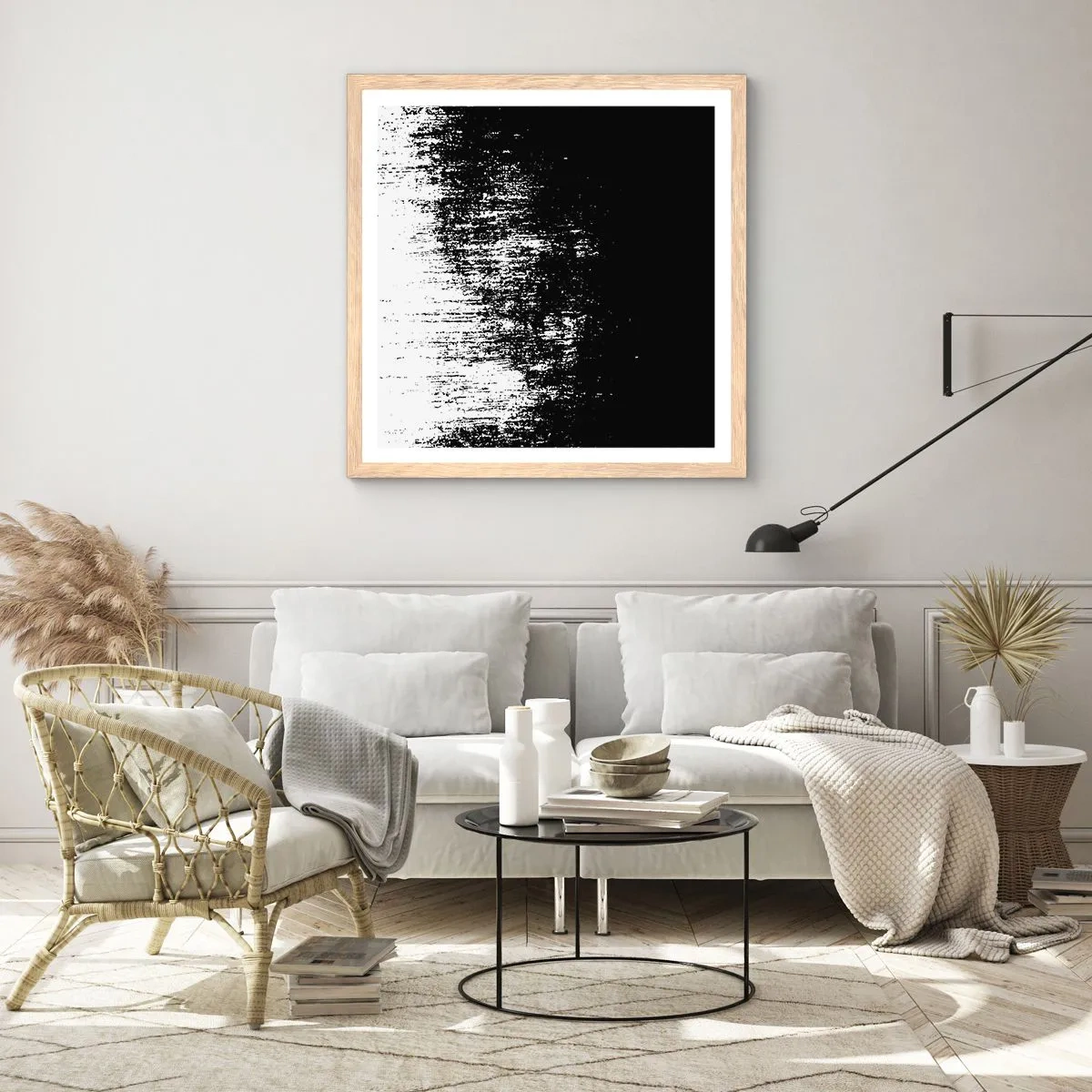 Affiche dans un chêne clair - Poster - Et le gagnant est ... - 60x60 cm