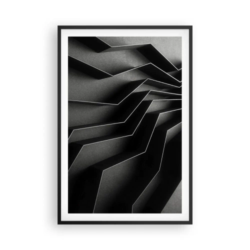 Affiche dans un cadre noir - Poster - Ordre spatial - 61x91 cm