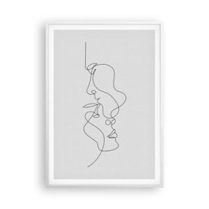 Affiche dans un cadre blanc - Poster - Chaleur de désir renaissant - 70x100 cm
