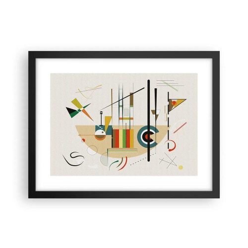 Affiche dans un cadre noir - Poster - Et le monde s’amuse - 40x30 cm