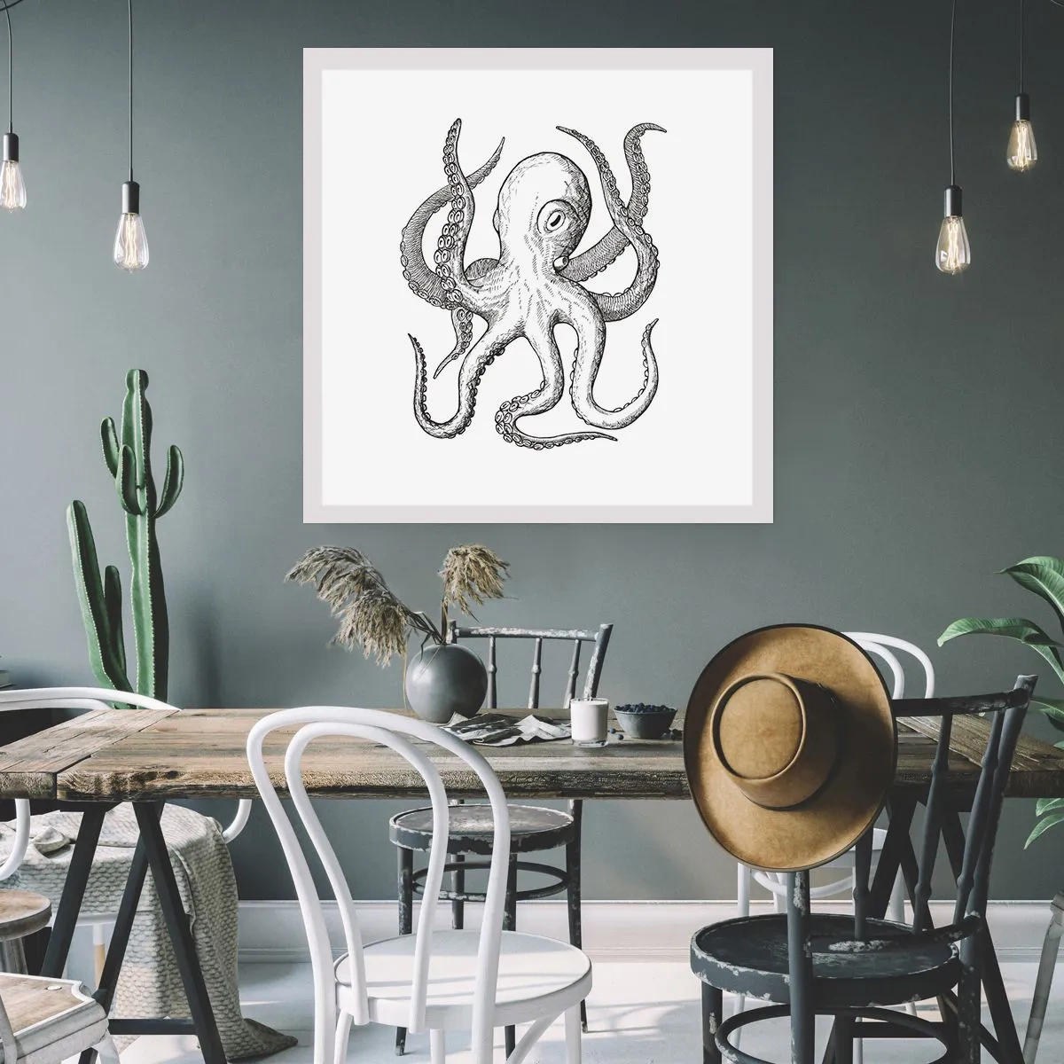 Affiche - Poster - Dansant avec les vagues - 40x40 cm