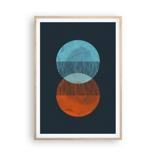 Affiche dans un chêne clair - Poster - Fantaisie astronomique - 70x100 cm