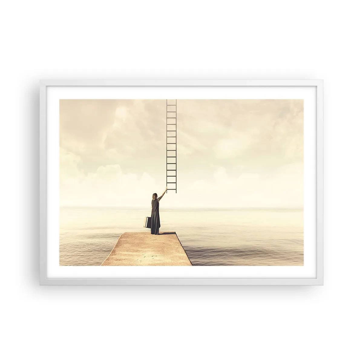 Affiche dans un cadre blanc - Poster - Voyage magique - 70x50 cm
