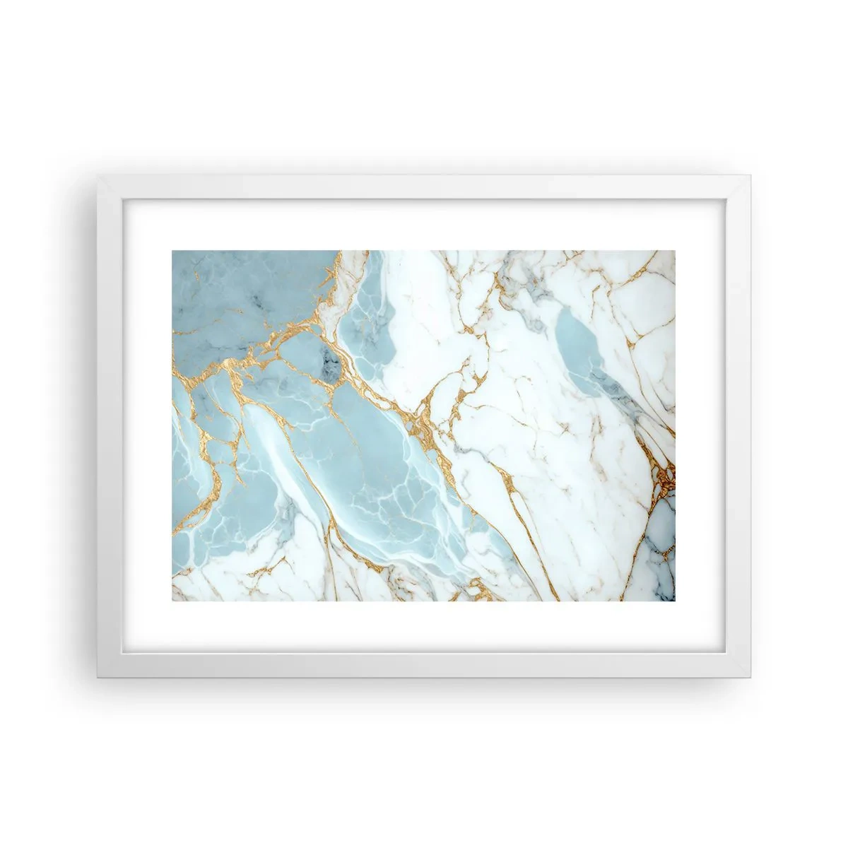 Affiche dans un cadre blanc - Poster - Richesse en pierre - 40x30 cm