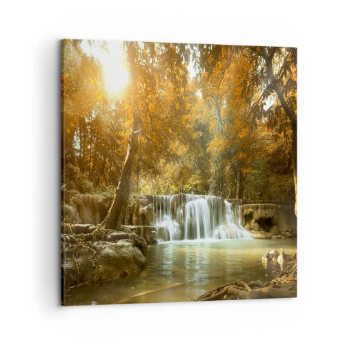 Impression sur toile - Image sur toile - Cascade du parc - 50x50 cm