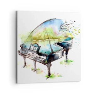 Impression sur toile - Image sur toile - Enchanté en musique - 50x50 cm