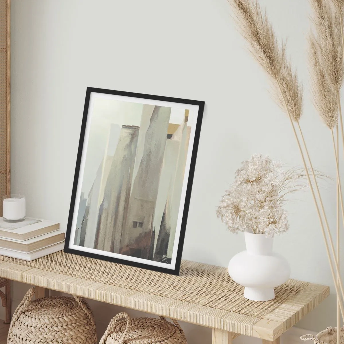 Affiche dans un cadre noir - Poster - Rêve de la ville - 30x40 cm