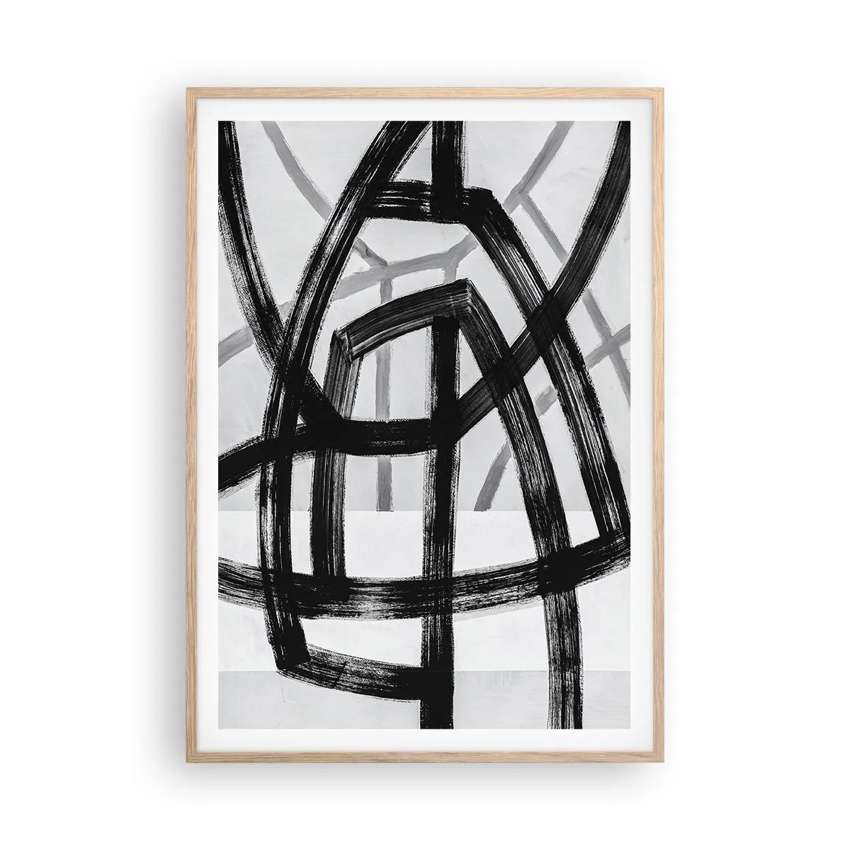 Affiche dans un chêne clair - Poster - Profondeur du bâtiment - 70x100 cm