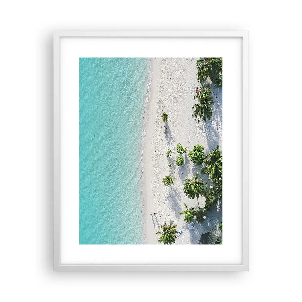 Affiche dans un cadre blanc - Poster - Vacances au paradis - 40x50 cm