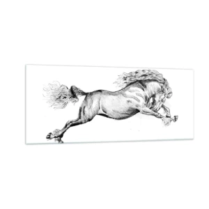 Impression sur verre - Image sur verre - Immortalisé au galop - 100x40 cm