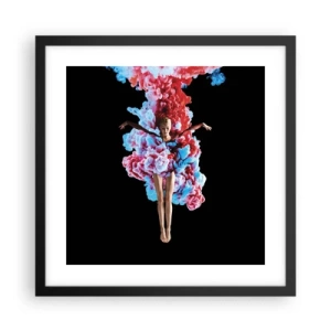 Affiche dans un cadre noir - Poster - En pleine floraison - 40x40 cm