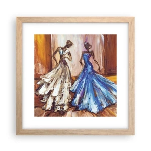 Affiche dans un chêne clair - Poster - Un duo reconnaissant - 30x30 cm