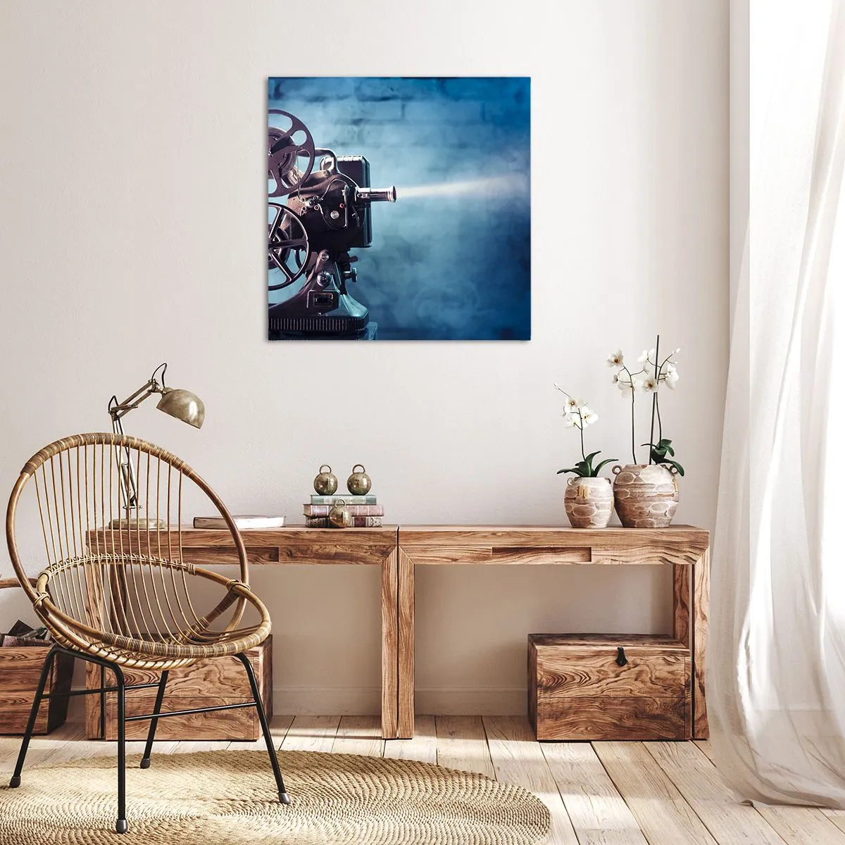 Impression sur toile - Image sur toile - Dans un vieux cinéma - 30x30 cm