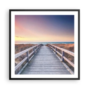 Affiche dans un cadre noir - Poster - Aurore baltique du soir - 60x60 cm