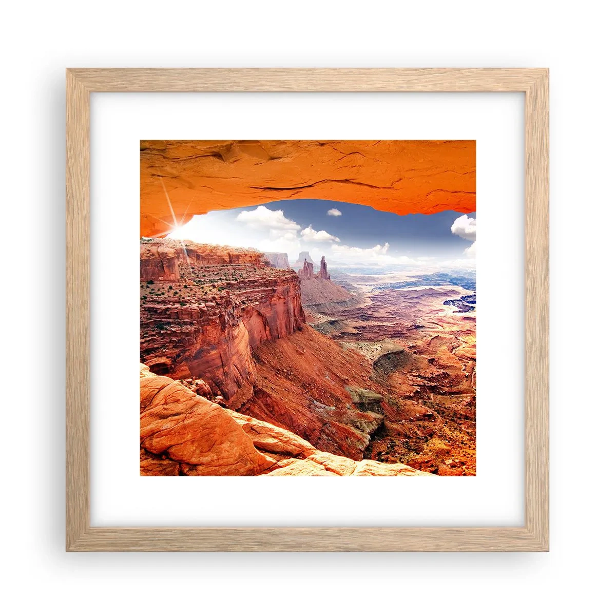 Affiche dans un chêne clair - Poster - Sculpté par la nature elle-même - 30x30 cm