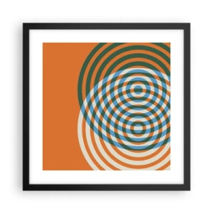Affiche dans un cadre noir - Poster - Variation circulaire abstraite - 40x40 cm