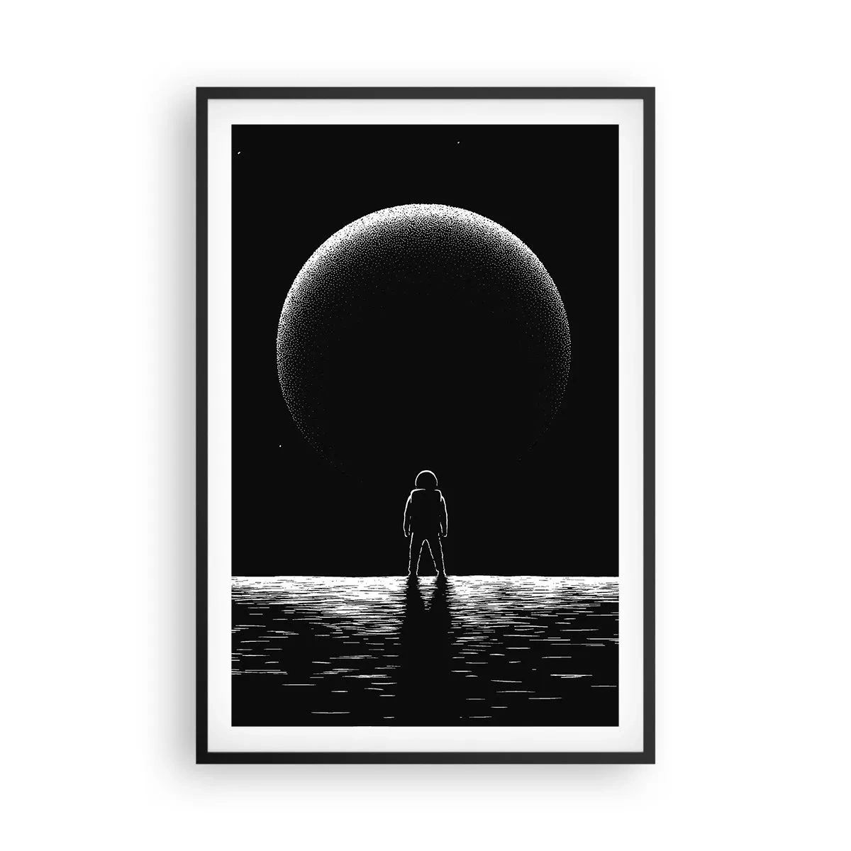 Affiche dans un cadre noir - Poster - Face à face - 61x91 cm