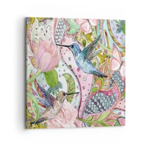 Impression sur toile - Image sur toile - Empêtré dans les vignes - 70x70 cm