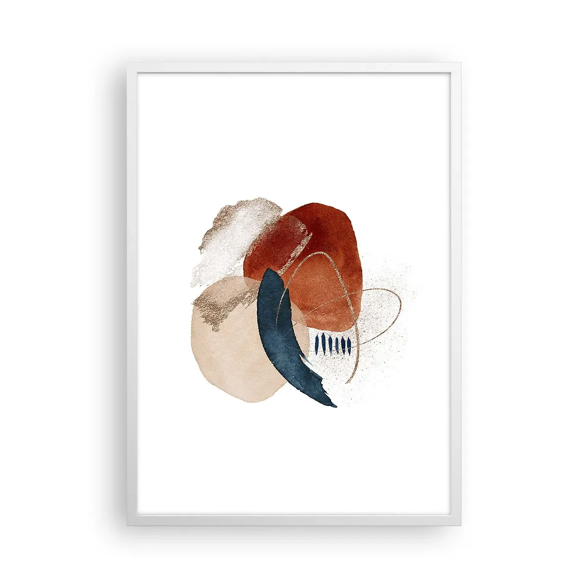 Affiche dans un cadre blanc - Poster - Composition ovale - 50x70 cm