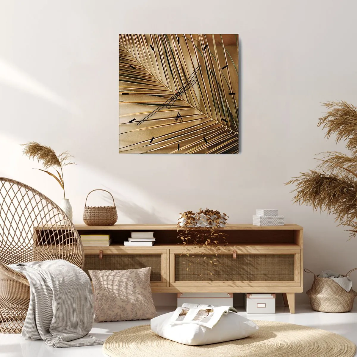 Horloge murale - Pendule murale - Colonnade naturelle - 40x40 cm