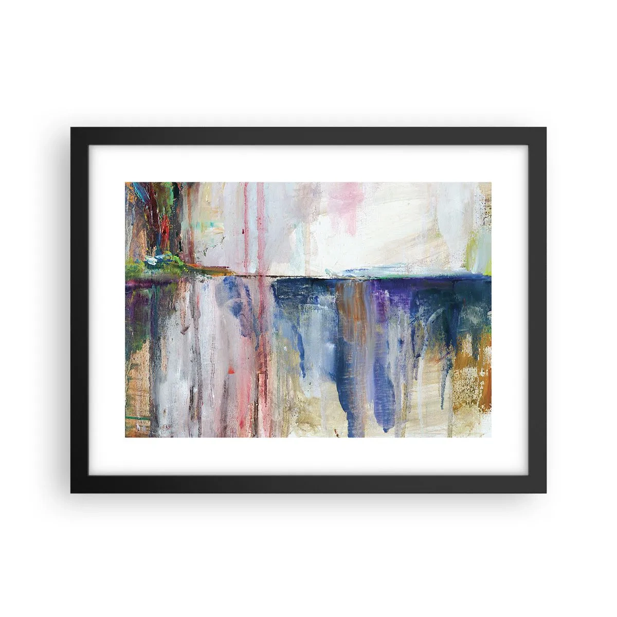 Affiche dans un cadre noir - Poster - Impressions et associations colorées - 40x30 cm
