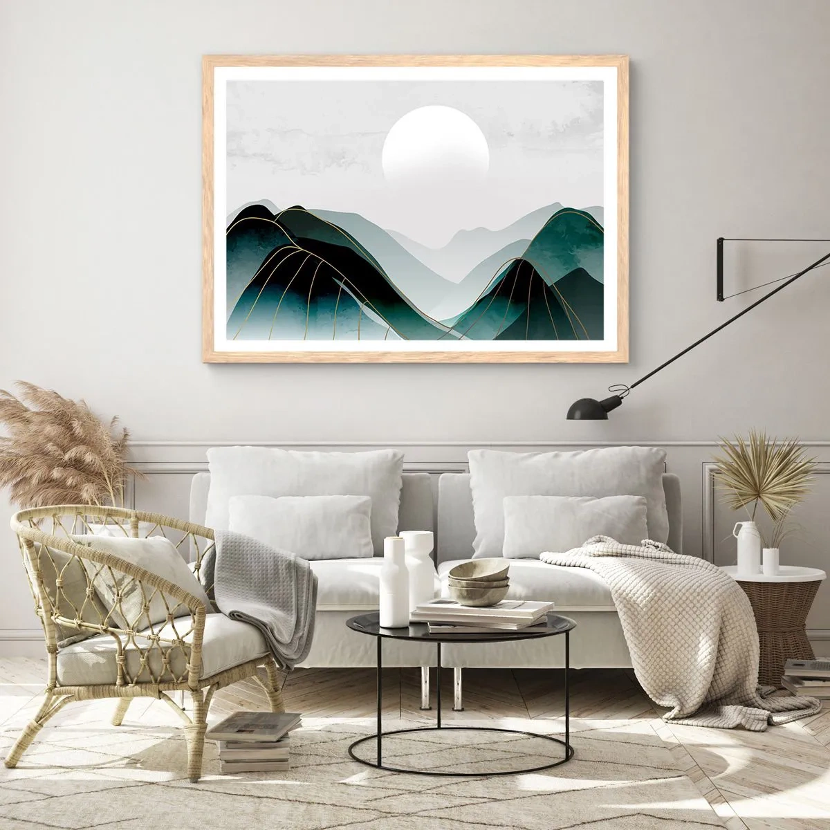 Affiche dans un chêne clair - Poster - En pleine majesté - 100x70 cm