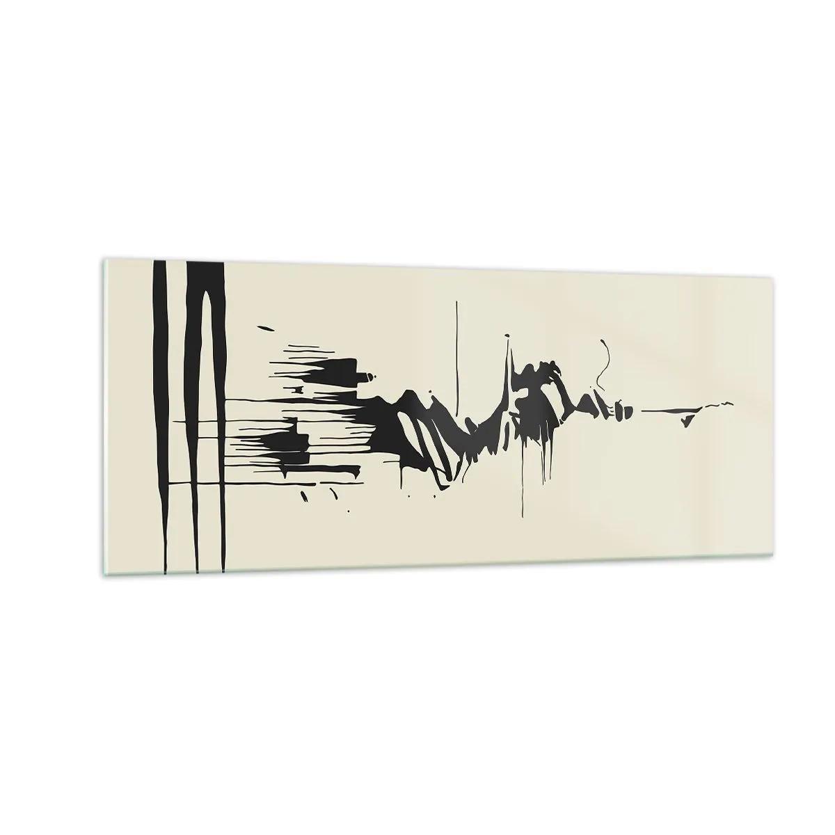 Impression sur verre - Image sur verre - Abstraction hâtive - 100x40 cm