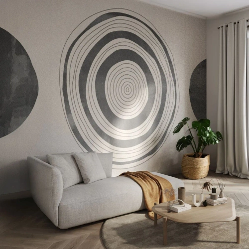 Papier peint sur mesure Standard Eco - Ce qui est important c'est ce qu'il y a entre les deux - roues, Minimaliste, Contemporain