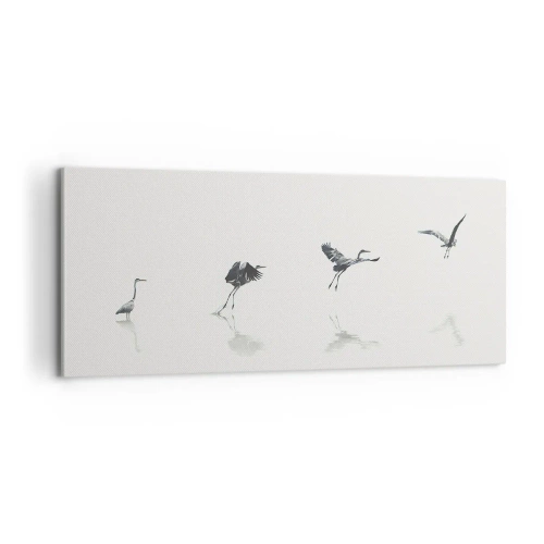 Impression sur toile - Image sur toile - Quatre étapes simples - 100x40 cm