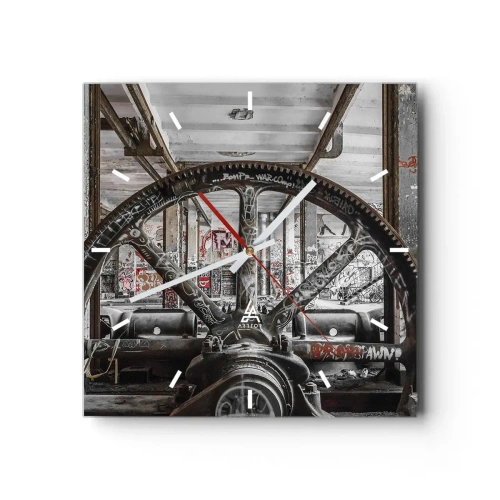 Horloge murale - Pendule murale - Vie secrète d'une usine - 40x40 cm