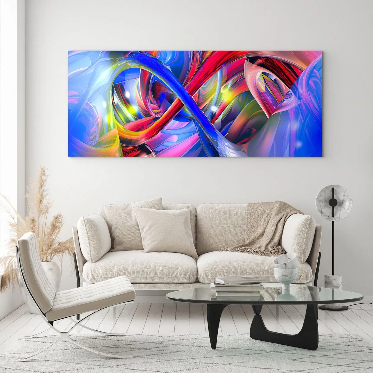 Impression sur verre - Image sur verre - La danse des nuances - 100x40 cm